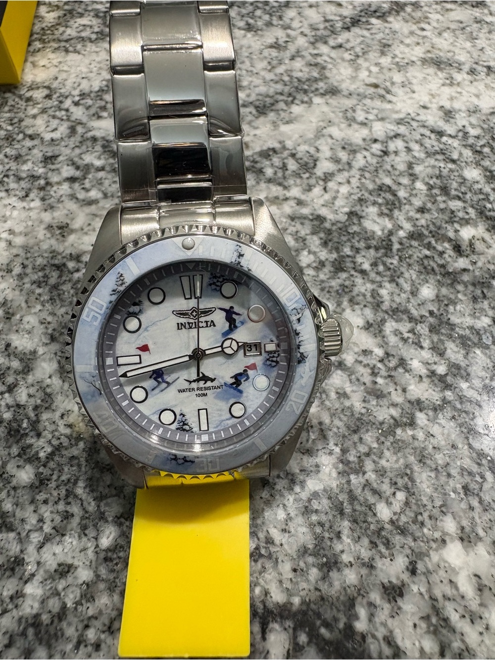 Invicta Men's Silver Stainless Steel Watch with White Dial - Picture 5 of 7